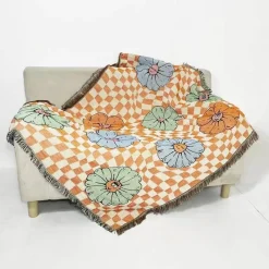 Wrap u0026 Relax Bettzeug-Nordischer Boho-Bettbezug – Stilvolle Jacquard-Bettdecke mit Blumenmuster