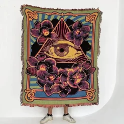 Wrap u0026 Relax Bettzeug-Nordischer Boho-Bettbezug – Stilvolle Jacquard-Bettdecke mit Blumenmuster