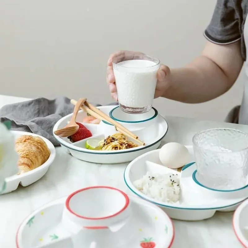 Space Savvy Küche & Esszimmer-Nordischer Frühstücksteller aus Keramik – Elegantes Ess-Set