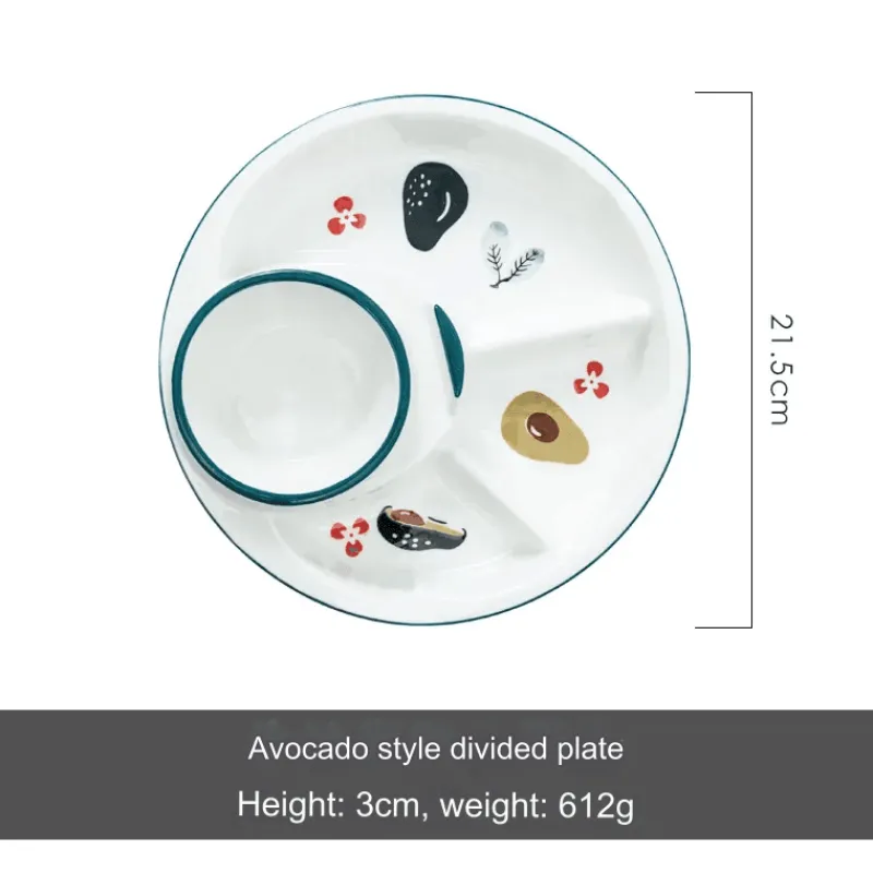 Space Savvy Küche & Esszimmer-Nordischer Frühstücksteller aus Keramik – Elegantes Ess-Set