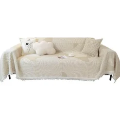 Comfort u0026 Style Gadgets Für Zuhause-Nordischer gestrickter Sofabezug – weiche, bequeme Überwurfdecke