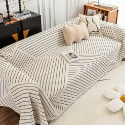 Comfort u0026 Style Gadgets Für Zuhause-Nordischer gestrickter Sofabezug – weiche, bequeme Überwurfdecke