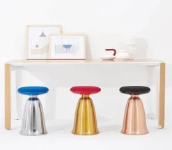 Comfort u0026 Style Möbel-Nordischer Metallhocker – Modernes, weiches Finish