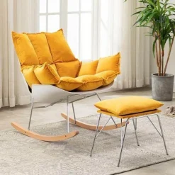 Cozy Living Möbel-Nordischer Schaukelstuhl – Moderne, lässige Wohnmöbel