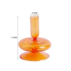 The Gilded Nest Wohndeko-Nordischer stilvoller Kerzenhalter aus Blasenglas