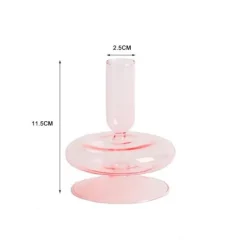 The Gilded Nest Wohndeko-Nordischer stilvoller Kerzenhalter aus Blasenglas