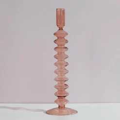 The Gilded Nest Wohndeko-Nordischer stilvoller Kerzenhalter aus Blasenglas