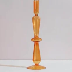 The Gilded Nest Wohndeko-Nordischer stilvoller Kerzenhalter aus Blasenglas