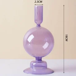 The Gilded Nest Wohndeko-Nordischer stilvoller Kerzenhalter aus Blasenglas