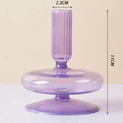 The Gilded Nest Wohndeko-Nordischer stilvoller Kerzenhalter aus Blasenglas