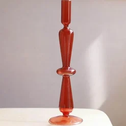 The Gilded Nest Wohndeko-Nordischer stilvoller Kerzenhalter aus Blasenglas