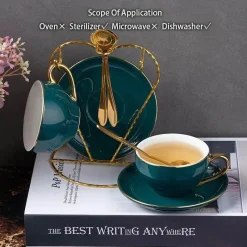 Feast u0026 Flair Küche & Esszimmer-Nordisches Blumentee-Set – Porzellan-Teekanne mit Sieb