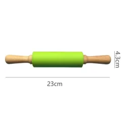 Tom Küche & Esszimmer-Nudelholz aus Silikon mit Holzgriff – Antihaft-Backwerkzeug