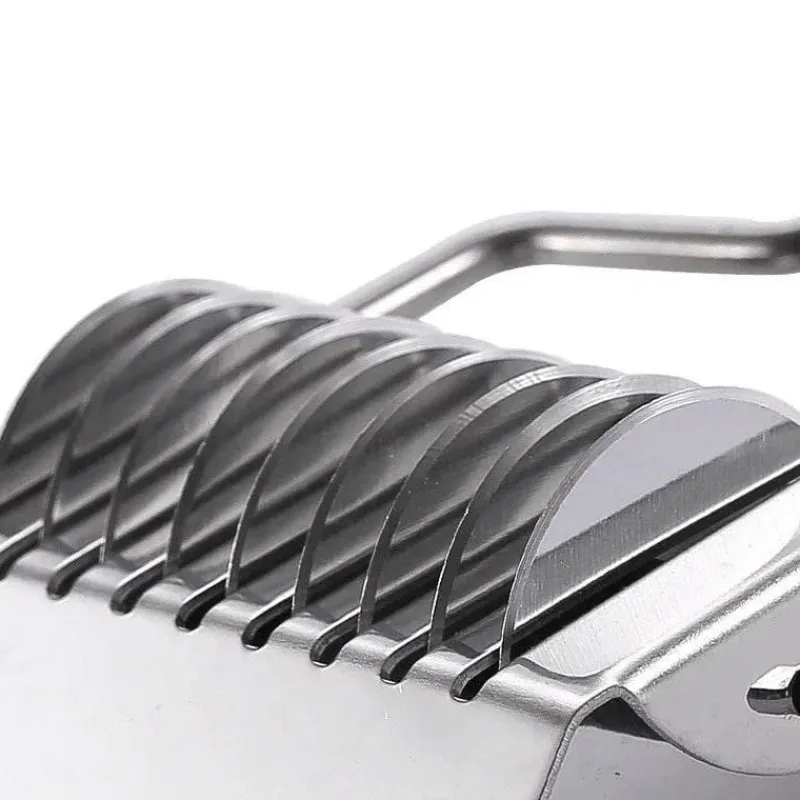 Tom Küche & Esszimmer-Nudelschneider – Nudelwerkzeug aus Edelstahl mit Knoblauch-Ingwer-Roller