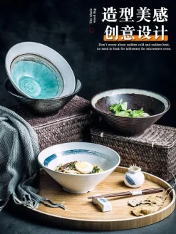 Elegance at the Table Küche & Esszimmer-Nudelschüssel aus Keramik – Retro-Design für das Restaurant zu Hause