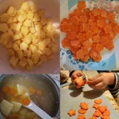 Comfort u0026 Style Küche & Esszimmer-Obst- und Gemüseschneider-Set aus Edelstahl – 8-teilig