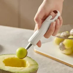 Tom Küche & Esszimmer-Obstausstecher und Eisportionierer aus Edelstahl – Werkzeug mit doppeltem Verwendungszweck