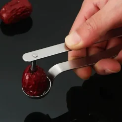 Tom Küche & Esszimmer-Obstentkerner aus Edelstahl – Werkzeug zum Entfernen von Kirsch-, Oliven- und Dattelkernen