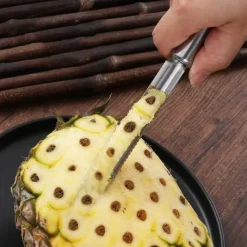 Tom Küche & Esszimmer-Obstentkerner- und -schneider-Set aus Edelstahl mit rutschfestem Schäler und Schaufel