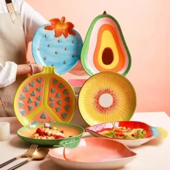 Tom Küche & Esszimmer-Obstteller-Set aus Keramik – dekorative Serviergeschirr für das Esszimmer