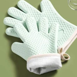 Decor Küche & Esszimmer-Ofenhandschuhe aus Silikon – isolierte Backhandschuhe mit Verbrühungsschutz