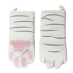 The Culinary Kit Küche & Esszimmer-Ofenhandschuhe mit Katzenpfotenmotiv – Süßes Küchenzubehör