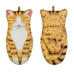 The Culinary Kit Küche & Esszimmer-Ofenhandschuhe mit Katzenpfotenmotiv – Süßes Küchenzubehör