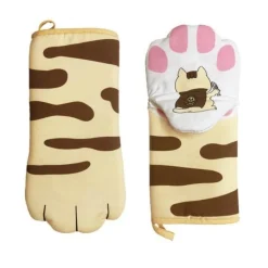 The Culinary Kit Küche & Esszimmer-Ofenhandschuhe mit Katzenpfotenmotiv – Süßes Küchenzubehör