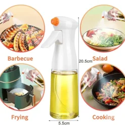 Tom Küche & Esszimmer-Olivenöl-Sprüher – Upgrade-Koch-Sprühflasche für Air Fryer, Salat, BBQ