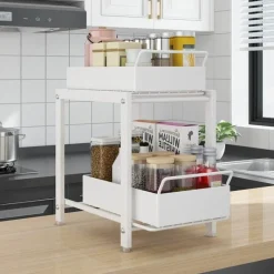 Space Savvy Küche & Esszimmer-Organizer unter der Spüle – Mehrschichtige Schrankregalaufbewahrung