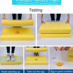 Tranquil Touch Gesundheits-Gadgets|Gesundheits- Und Entspannungstools-Orthopädisches Nackenkissen aus Memory-Schaum – stützendes Reisekissen