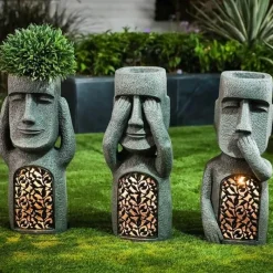 Comfort u0026 Style Outdoor & Garten-Osterinsel-Statue-Pflanzgefäß – Garten-Blumentopf-Dekor