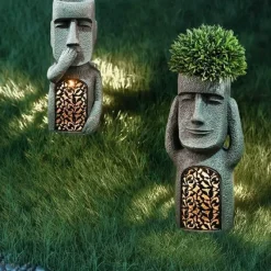 Comfort u0026 Style Outdoor & Garten-Osterinsel-Statue-Pflanzgefäß – Garten-Blumentopf-Dekor