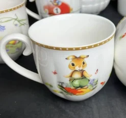 Elegance at the Table Küche & Esszimmer-Oster-Tulpen-Geschirrset – Frühlingsinspiriertes Serviergeschirr aus Keramik