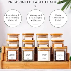 Plates u0026 More Küche & Esszimmer-5oz Vorratsgläser aus Glas mit Bambusdeckel für Tee- und Kaffeebohnen