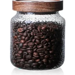 Space Savvy Küche & Esszimmer-18-oz-Vorratsglas aus Glas – langlebiger Küchenbehälter