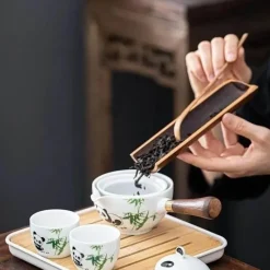 The Culinary Kit Camping Im Freien|Outdoor-Artikel-Panda Spin Rotierendes Teeservice – Teeparty-Spielset für Kinder