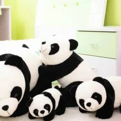 The Gilded Nest Bettzeug-Panda-Familienkissen – Niedliche Tierkissen für die Kinderdekoration