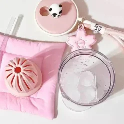 The Decor Haven Outdoor-Artikel|Outdoor-Gadgets-Panda-Wasserflasche – entzückender wiederverwendbarer Getränkebehälter für Kinder und Erwachsene