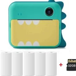 The Decor Haven Babyspielzeug-Pastel Sofortbildkameradrucker – Tragbarer digitaler Fotodrucker