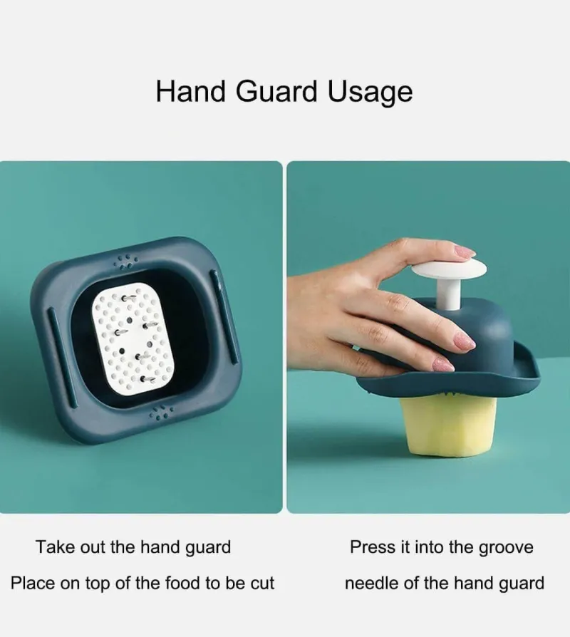 The Decor Haven Küche & Esszimmer-Pastellfarbener Gemüseschneider – Multifunktionales Küchenwerkzeug