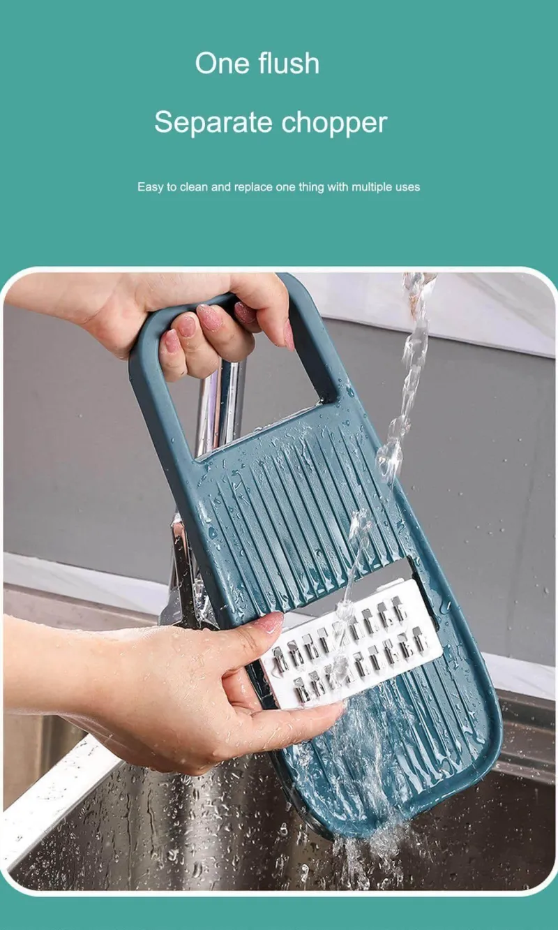 The Decor Haven Küche & Esszimmer-Pastellfarbener Gemüseschneider – Multifunktionales Küchenwerkzeug