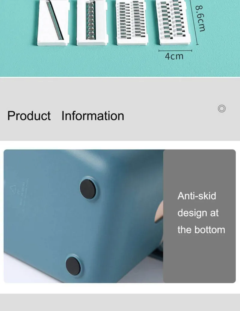 The Decor Haven Küche & Esszimmer-Pastellfarbener Gemüseschneider – Multifunktionales Küchenwerkzeug
