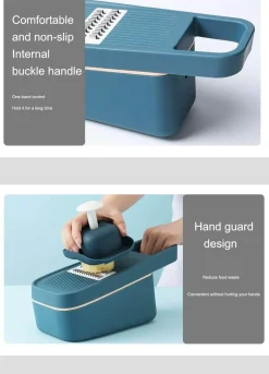 The Decor Haven Küche & Esszimmer-Pastellfarbener Gemüseschneider – Multifunktionales Küchenwerkzeug