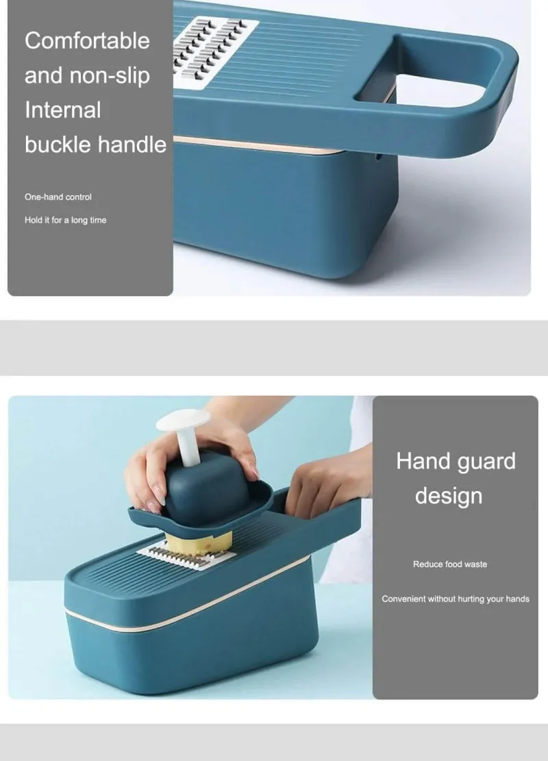 The Decor Haven Küche & Esszimmer-Pastellfarbener Gemüseschneider – Multifunktionales Küchenwerkzeug