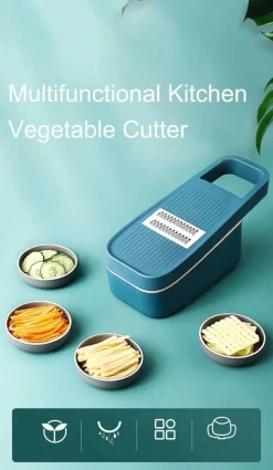 The Decor Haven Küche & Esszimmer-Pastellfarbener Gemüseschneider – Multifunktionales Küchenwerkzeug