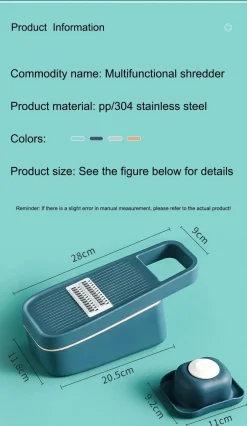 The Decor Haven Küche & Esszimmer-Pastellfarbener Gemüseschneider – Multifunktionales Küchenwerkzeug