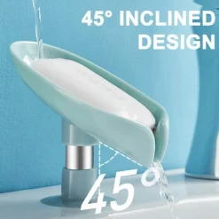 Tranquil Waters Badezimmer-Pastellfarbener Seifenhalter - Selbstklebendes Abtropfgestell