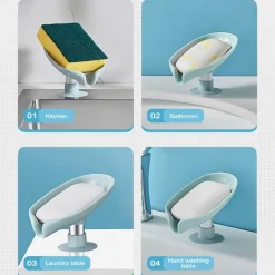 Tranquil Waters Badezimmer-Pastellfarbener Seifenhalter - Selbstklebendes Abtropfgestell