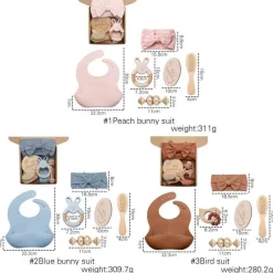 Kinder The Decor Haven Kinderwagen & Zubehör|Babyspielzeug-Pastellfarbenes Babyparty-Geschenkset – Entzückende Essentials für Neugeborene